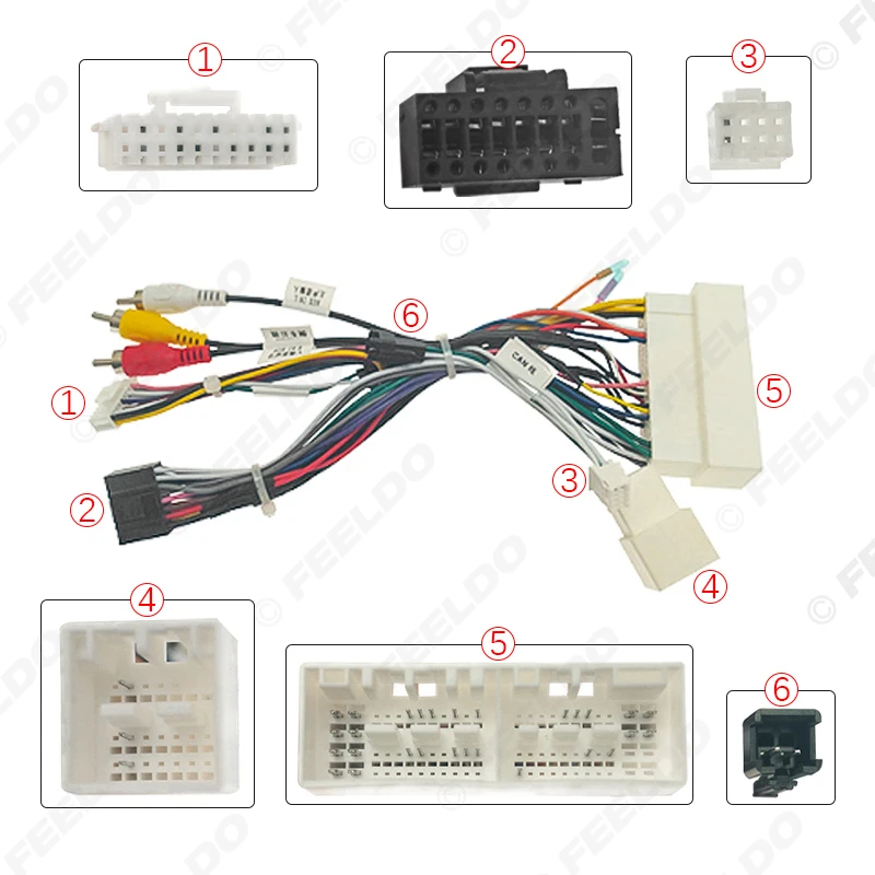 Car Audio 16PIN DVD Player Power Calbe Adapter With Canbus Box For Hyundai Encino IX35 Tucson KIA K3 Stereo Plug Wiring Harness