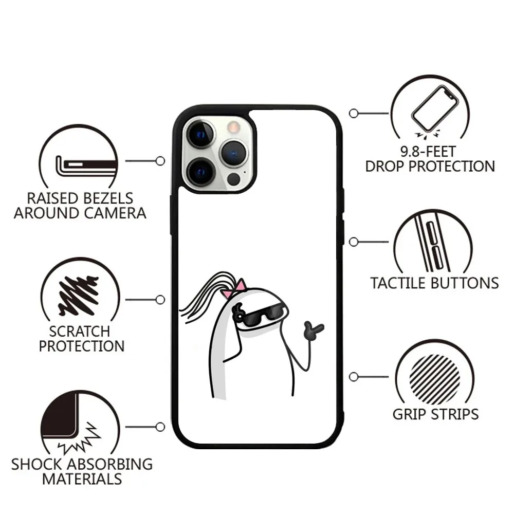 Funny C-Celular Flork Phone Case For iPhone 15,14,13,12,11,Plus,Pro,Max Mini Magsafe Magnetic Wireless Charging