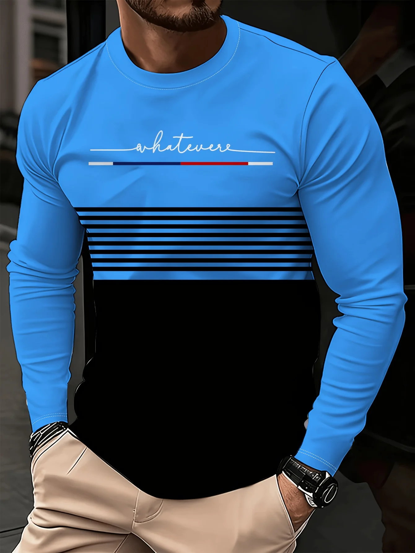 2026 Herbst Casual Herrenbekleidung Outdoor Einfaches Herren-T-Shirt Übergröße Locker Sitzendes Rundhals-Langarm-T-Shirt für Männer