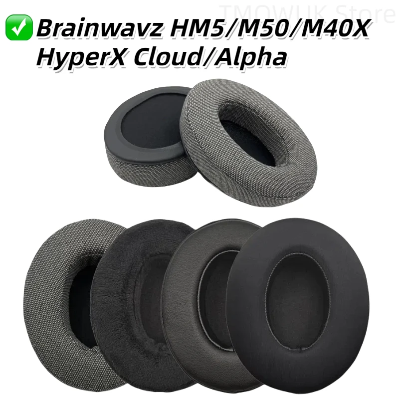 Earpads Cushions for BRAINWAVZ HM5 Sony MDR V6 ZX700 M50 M50X M40X, HyperX Cloud/Alpha Headphones Pad