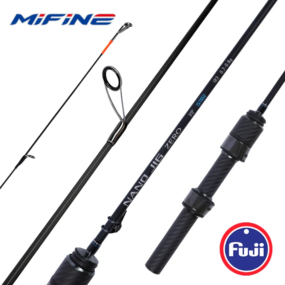 

MIFINE Nano Jig Zero Ultra-lightweight Fishing Rod Lure Weight 0.2-0.8g 1.68m/1.83m Fuji Rings MF Action for Bass Trout Fishing