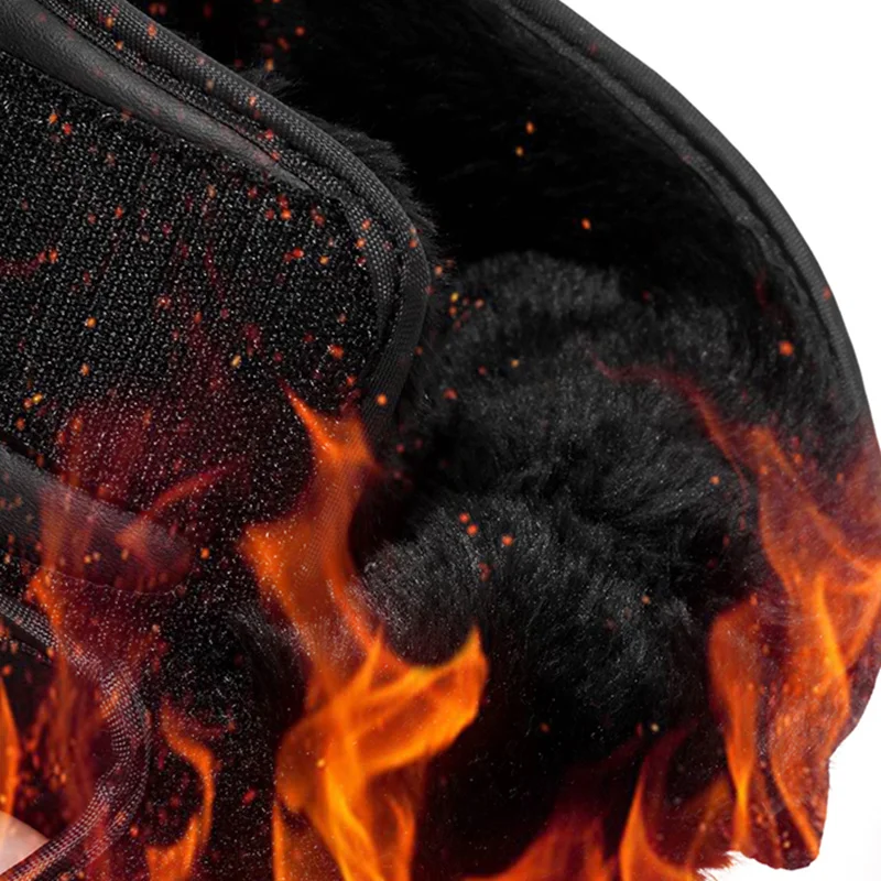 Men snow boots PU leather fur winter thick warm boots outdoor slip resistance for Men moccasins big szie 48 49 50 51
