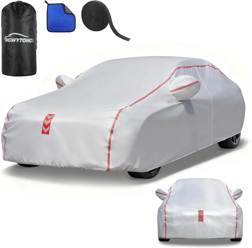 

Waterproof All Weather Car Cover, Quick Install Underbody Wrap-Around for Sedans 186-193 in