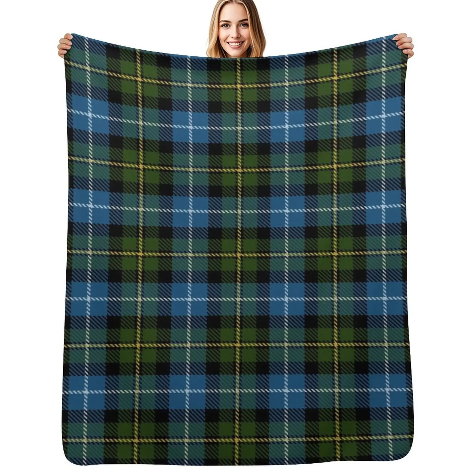 MacNeils Of Barra Clan Family Tartan Throw Blanket Cobertor quente e confortável, presente para pais e amigos