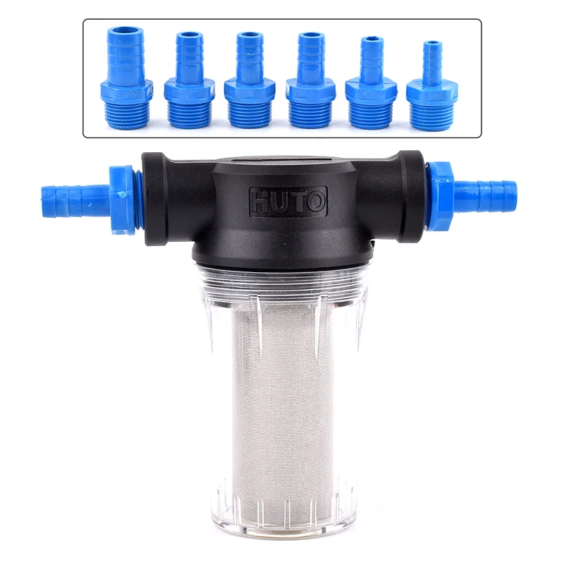 1/2 Inch To 8~16mm Garden Watering Filter Hose Pipe Filter Irrigation System Impurity Filter Aquaculture Aquarium Tank Strainer