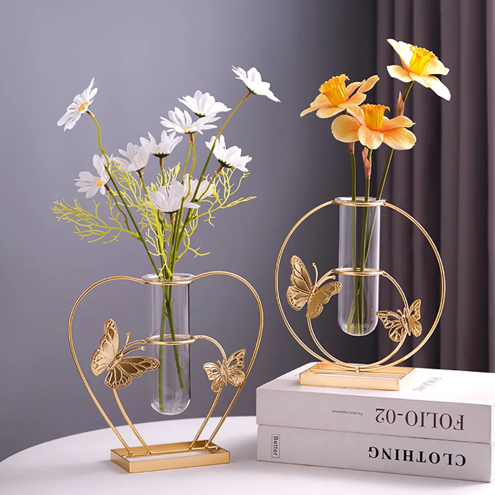 Artificial Flower Decor for Living Room Tabletop Simulation Floral Arrangement Hydroponic Vase Home Decor aesthetic room decor