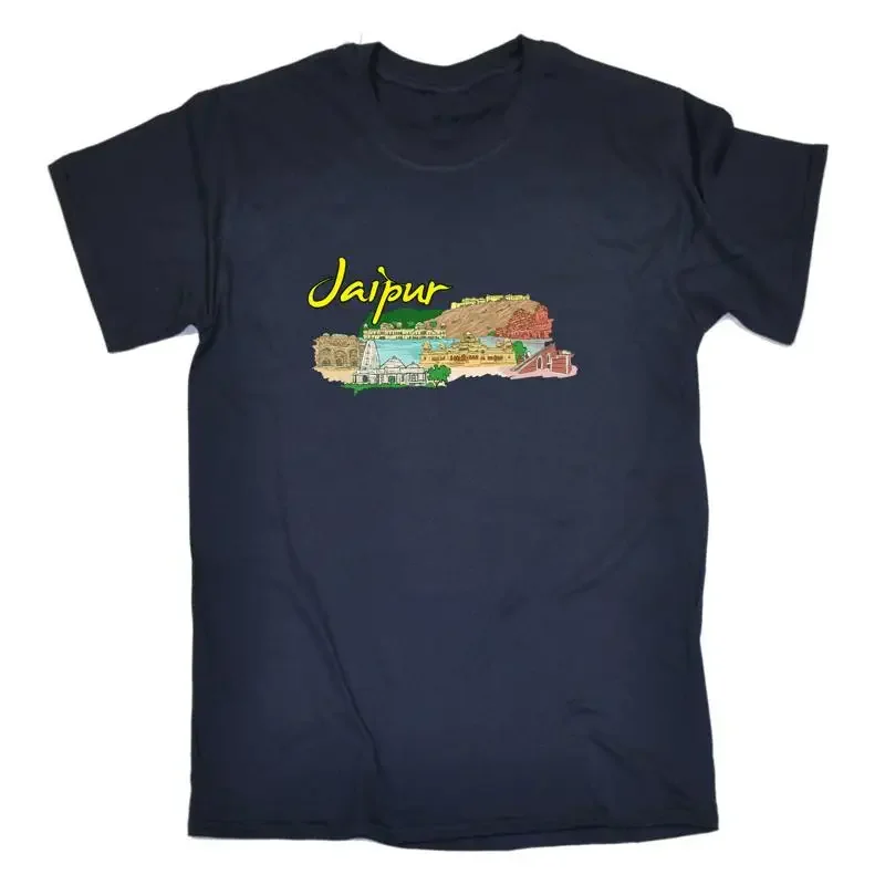 Jaipur India Rajasthan Country Flag Destination Mens Funny T Shirt