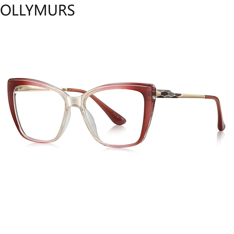 OLLYMURS новая большая оправа с бабочкой, модный и уникальный дизайн, фотохромные очки с защитой от синего света, настраиваемые по рецепту