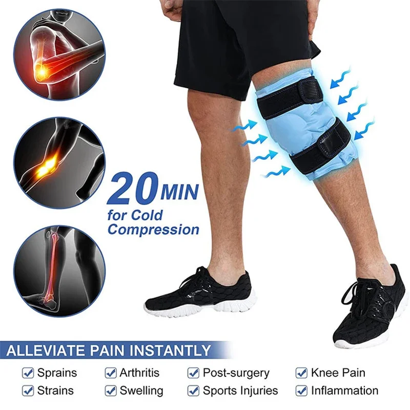 

Наколенник Ice Bag Спортивная посуда Calf Ice Pack Calf Холодный и горячий компресс Гель Охлаждающий наколенник Терапевтическая сумка
