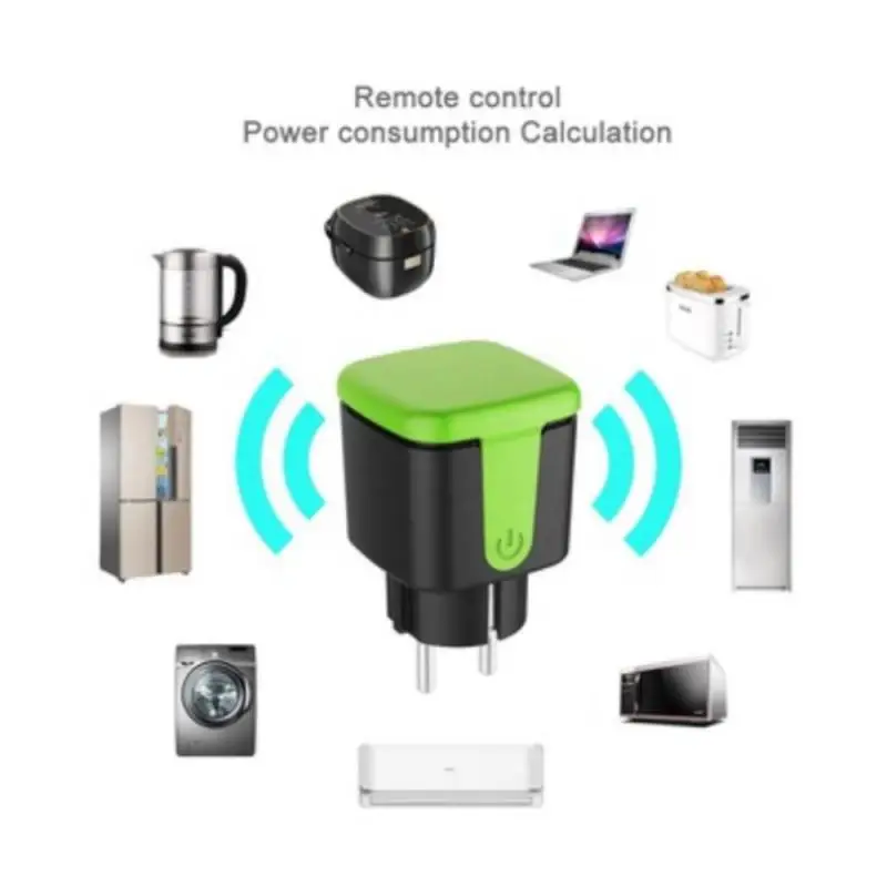 Wifi Tuya Smart Outdoor Socket EU Plug 100-240V 16A IP44 Waterproof Wireless Socket Plug Works With Smart Life Alexa