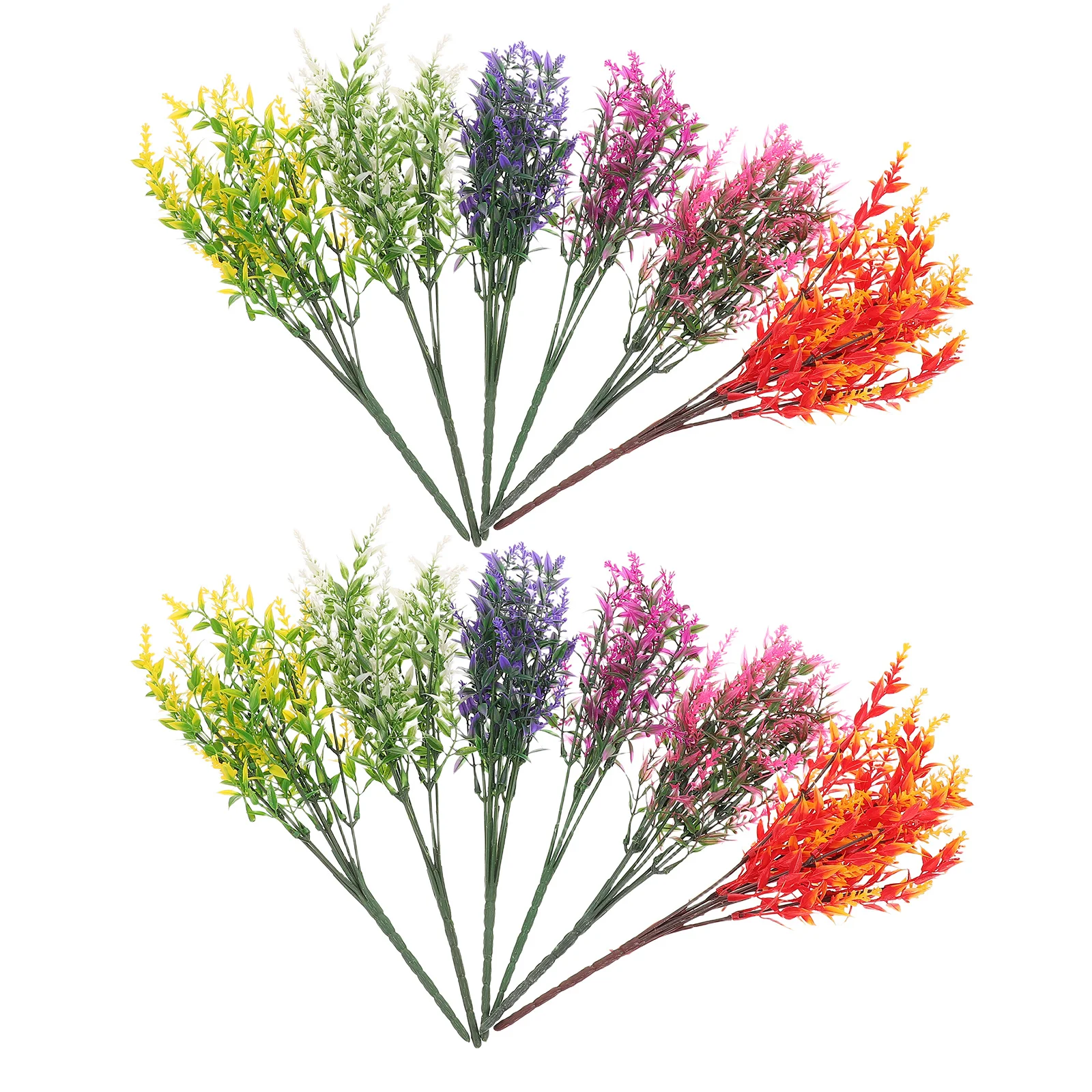 

12Pcs Artificial Simulation Flowers Realistic Faux Lavender for Home Decor Low Maintenance Fake Flower Bouquet
