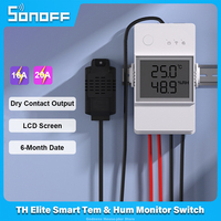 SONOFF TH Elite 16A 20A Wifi Switch Smart Temperature And Humidity Monitor Switch With LCD Display Auto Mode Smart Home Control