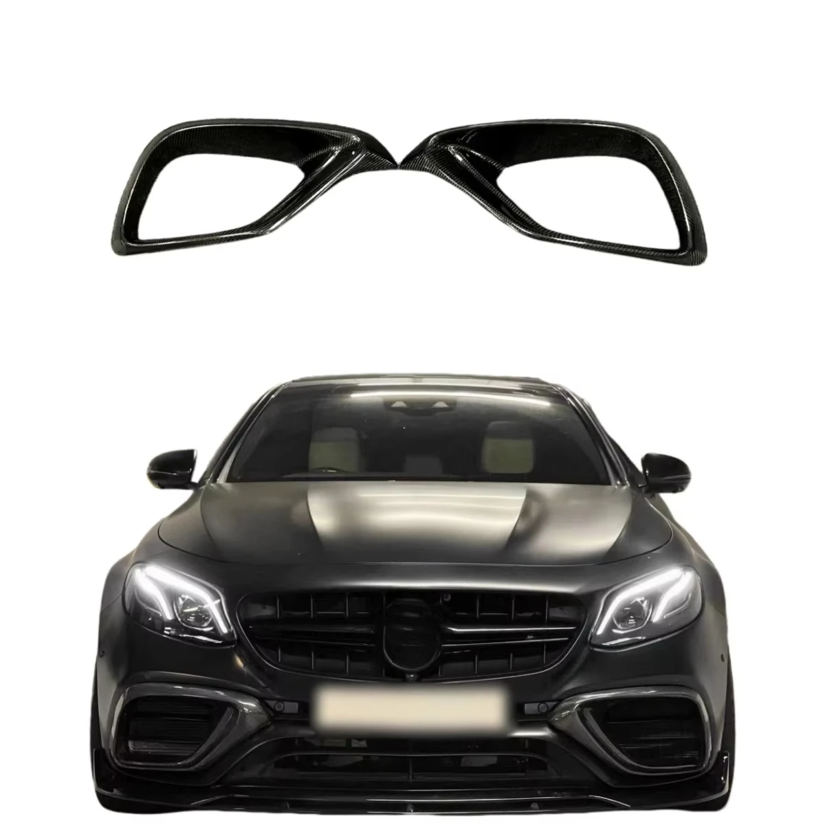 

Carbon Fiber Front Bumper Air Vent Outlet Cover Trim For Mercedes Benz W213 E63 2017 2018 2019