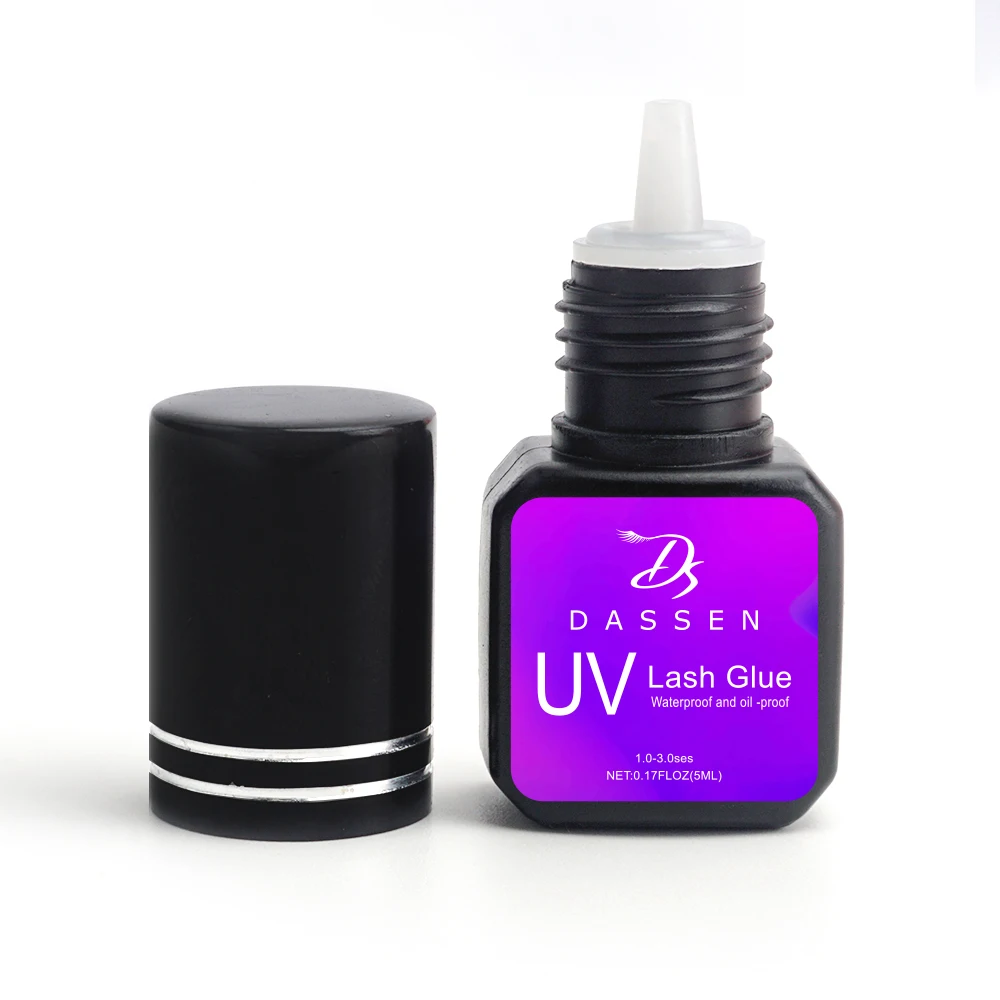 Dassen UV Glue Eyelashes 1s eyelash extensions professional eyelash adhesive Waterproof lashes supplies for Salon Eyelash glue