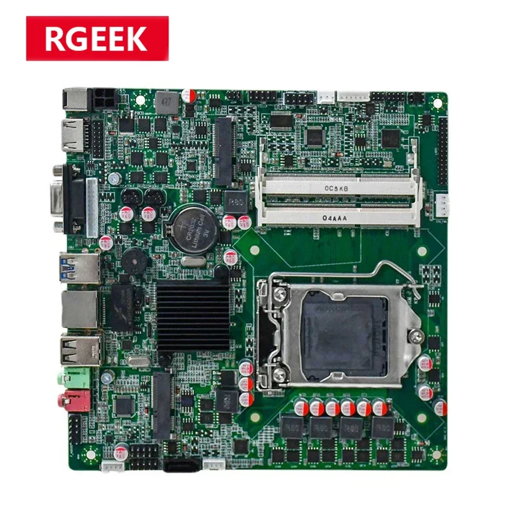 RGeek H61 ITX Motherboard Mini 17X17 PC Motherboard LGA1155 with VGA HD MSATA