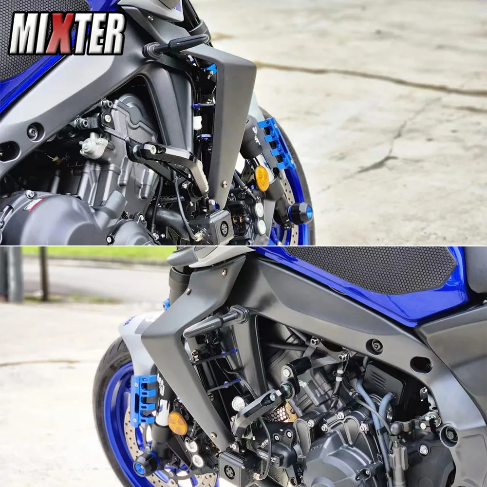 Motorcycle Sport Downforce Naked Side Spoilers Aerodynamic Wing Deflector Frame Cover For YAMAHA MT-09 SP 2021 2022 2023 MT09