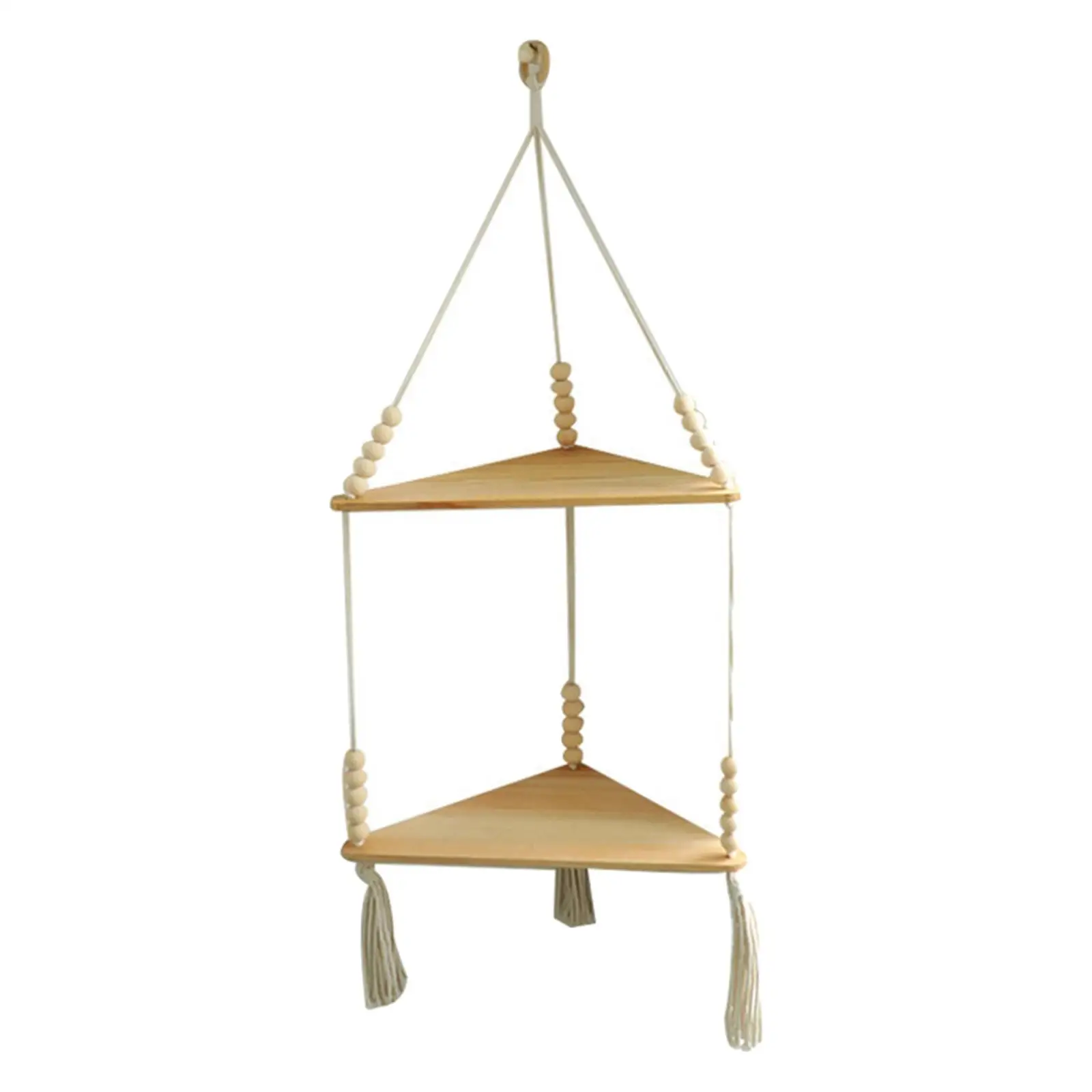 Hanging Shelf Plants Floating Shelves Planter Rack Bookshelf Corner Rope Shelf
