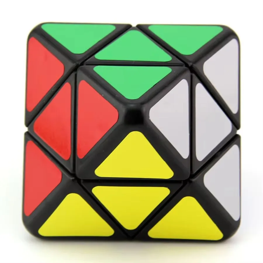 Lanlan 4-assige octaëdrische magische kubus Zwart 4-assige vreemde vorm Speciale Cubo Magico-puzzel Cubo Magico-speelgoedcadeaus voor kinderen