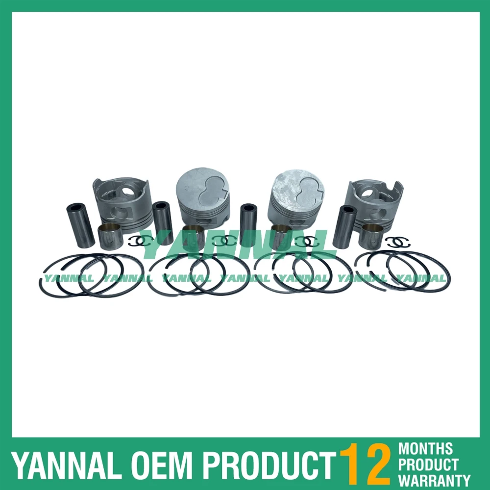 New 3L Overhaul Rebuild Kit Piston Rings Cylinder Liner Full Gasket Set For Toyota 3L 3LT 3L-T Excavator