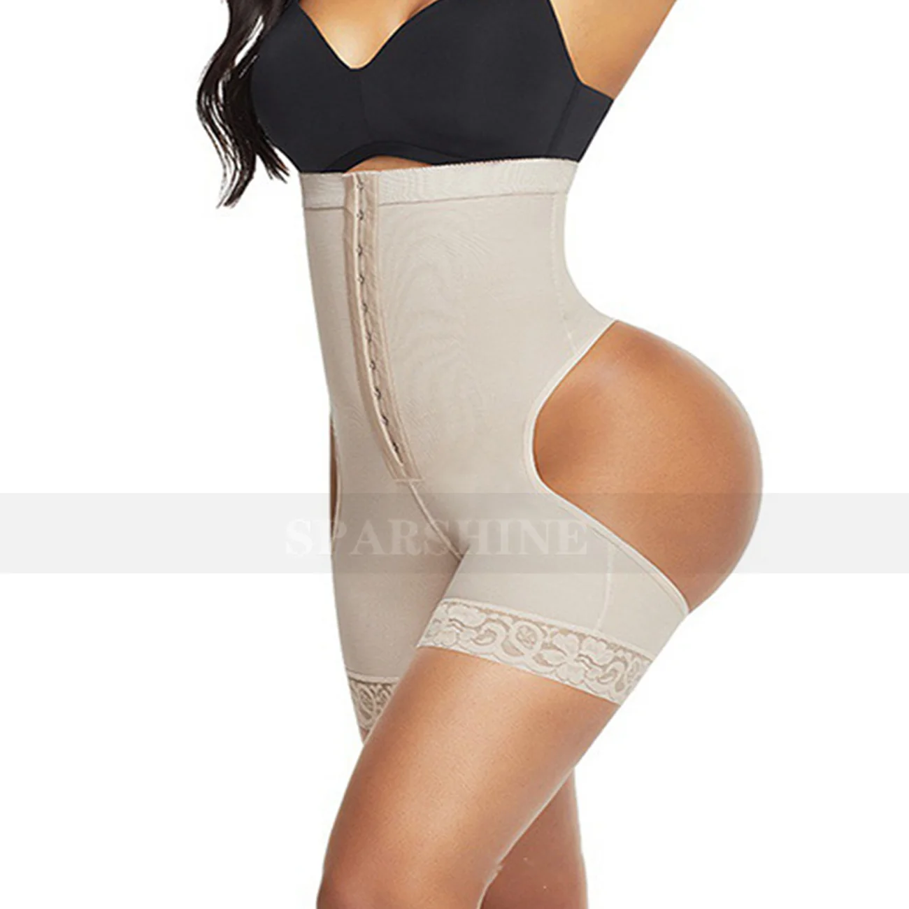 

Трусики с высокой талией и пряжкой, подтягивающие ягодицы, нижнее белье, шорты для коррекции пожилых бедер, облегающие моделирующие фигуру, женское нижнее белье