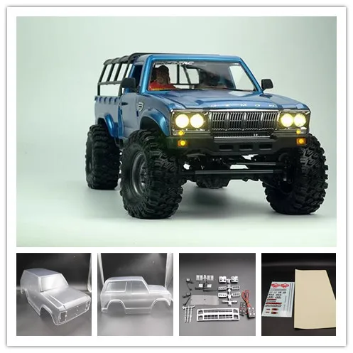 CROSSRC SP4 FR4 SU4  AT4  JT4 1/10 off road 4x4 Soft Car 313 truck  Body with Led lights/mirror/decals/led bucket/body parts