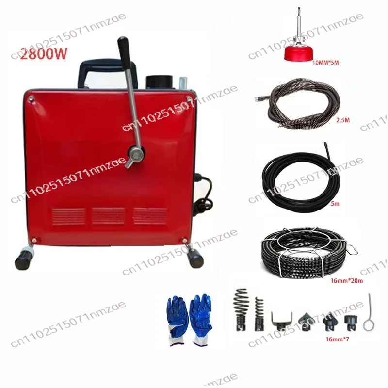 2800W Professional Electric Drain Cleaner High Power Sewer Unblocking Tool for Bathroom