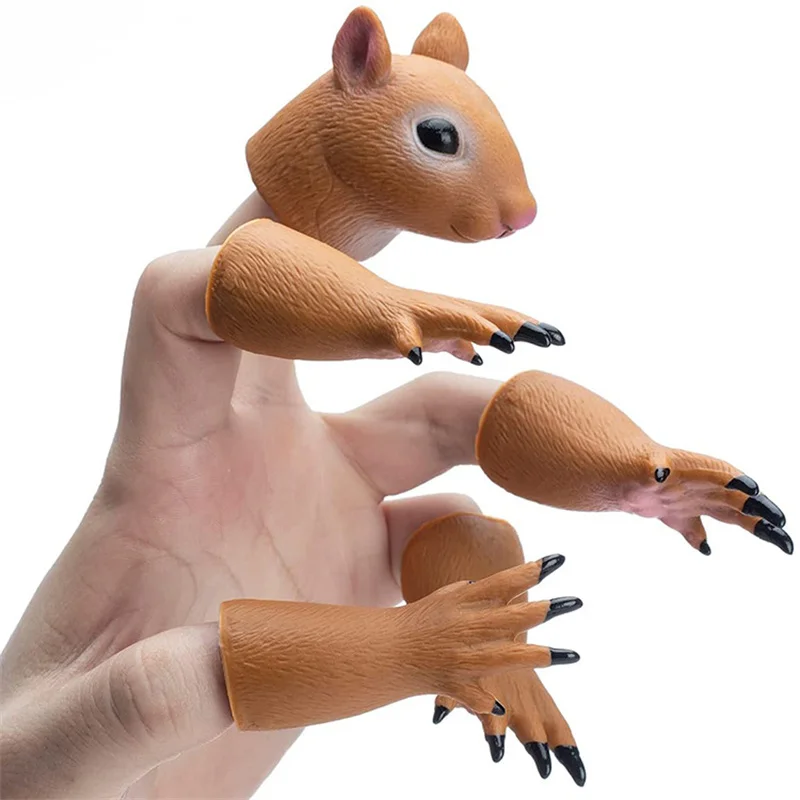 Animale dito burattino mano novità giocattoli carino Panda Shiba Inu scoiattolo Finger Dolls giochi di ruolo puntelli giocattoli per regali per bambini