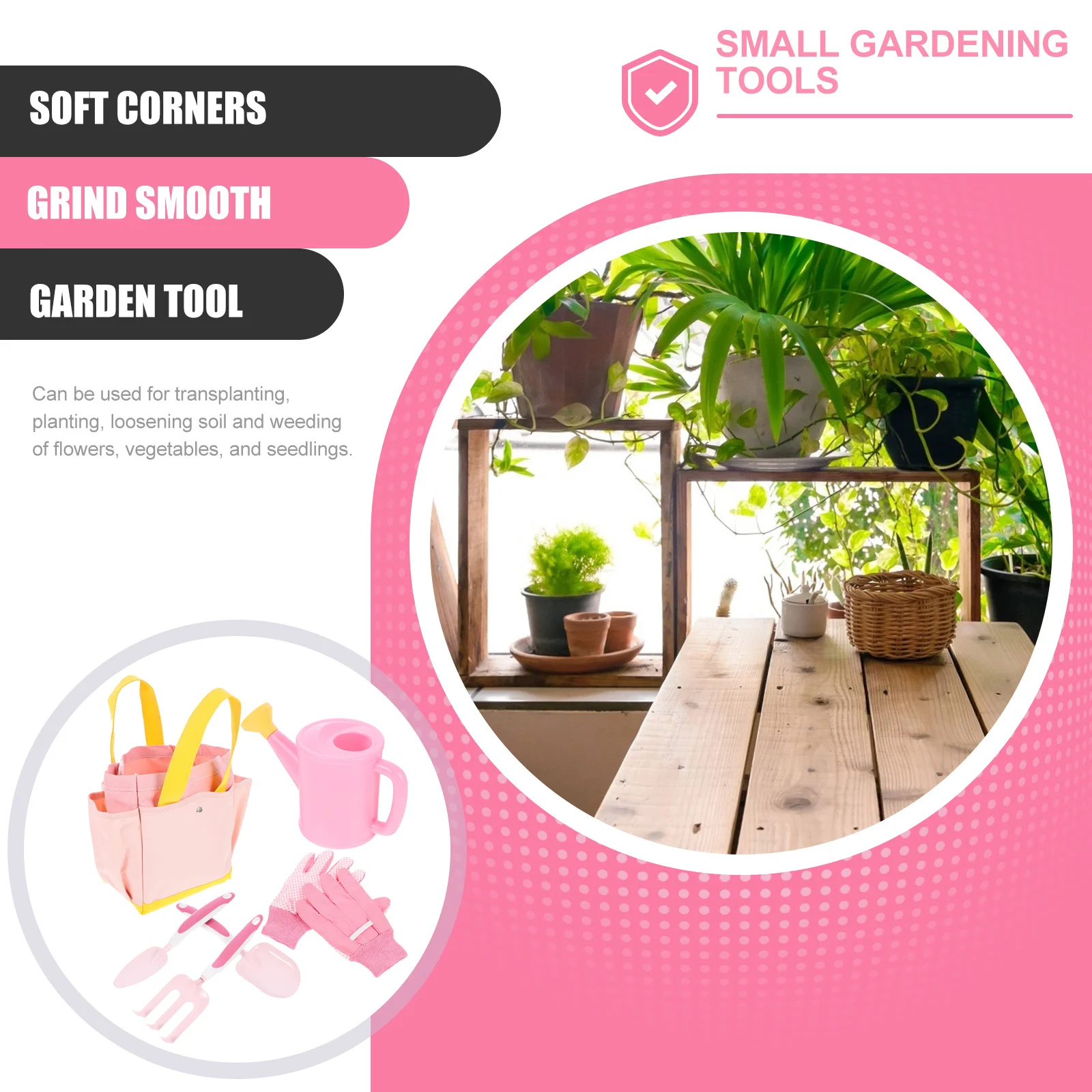 

1 Set Kids Garden Tools With Watering Bottle, Durable Children Planting Shovel Rake For Sand Beach Yard, Little Gardener Tool