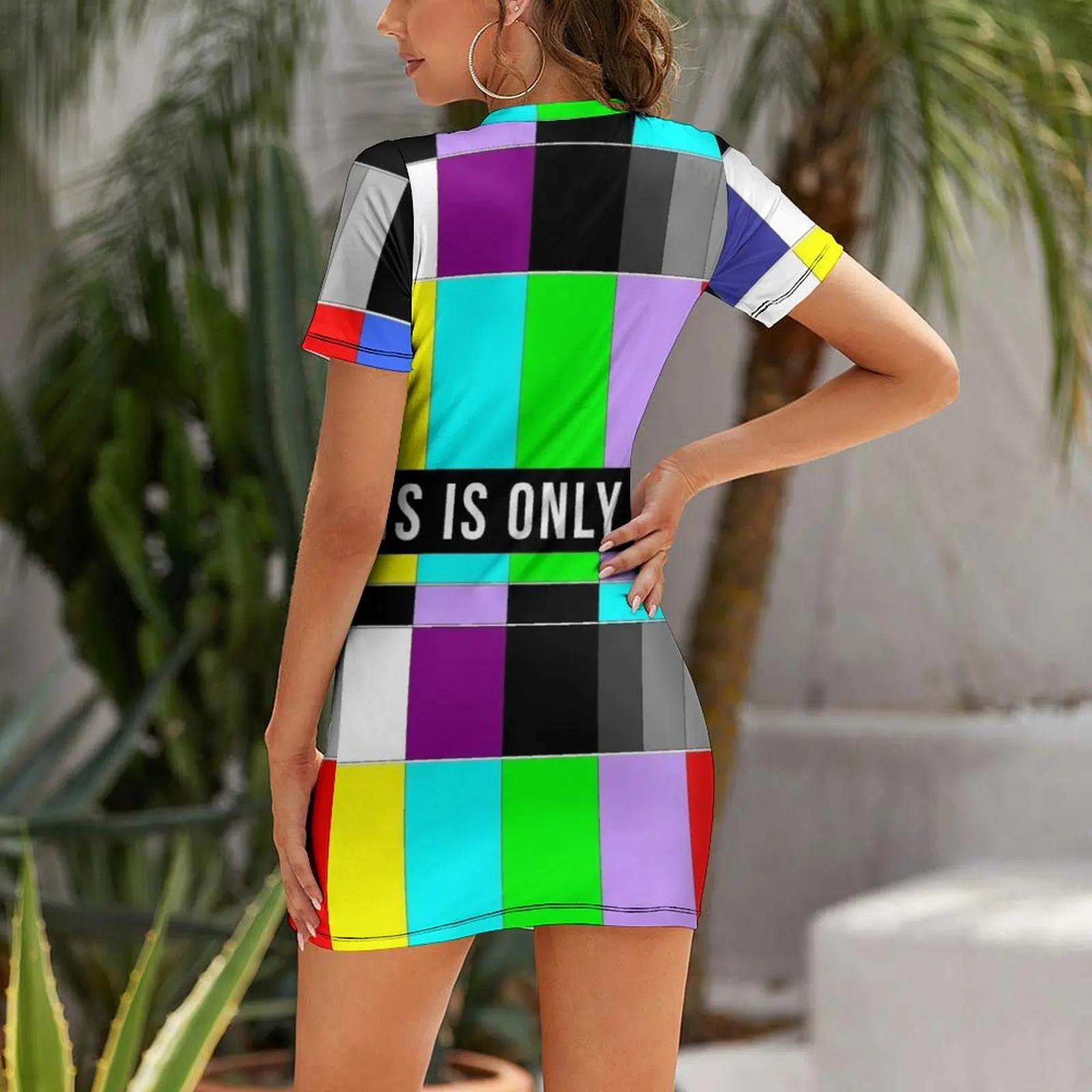 This Is Only A Test - No Signal Short Sleeved Dress summer woman dress 2024 cocktail dresses summer women's suit