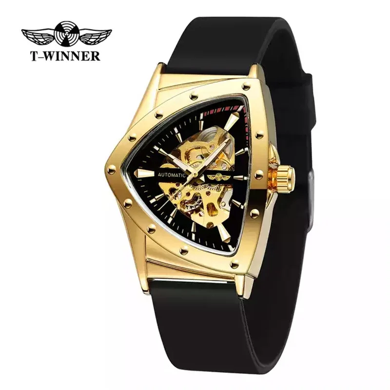 Montre mécanique automatique pour homme, triangle creux, style européen et américain, mode décontractée, livraison gratuite OUTLETS, nouveau gagnant