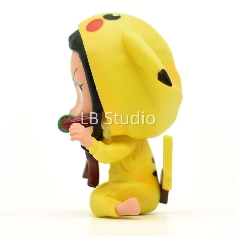 애니메이션 귀멸의 칼날 피규어 카마도 네즈코 코스 피카츄 액션 피규어 수집용 스태츄 모델 장난감 선물