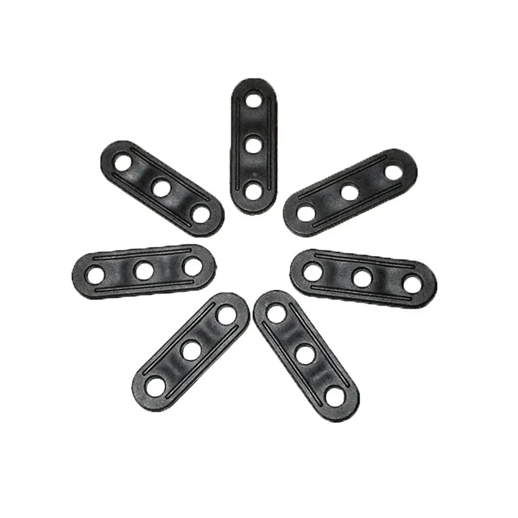 10pcs 4mm Plastic Tent Rope Adjuster Guyline Runner Black Replacement Tensioner Kit for Travel