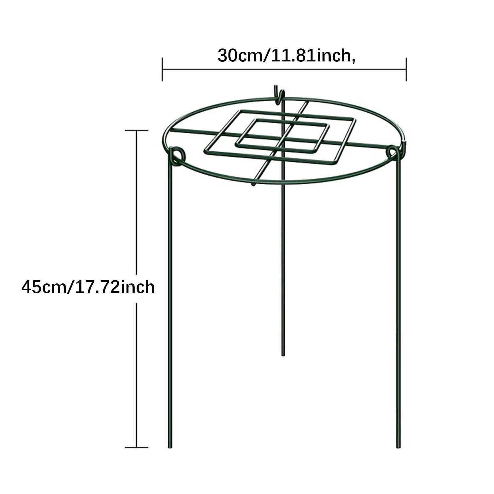 3x Peony Support Cage Stakes Grow through Hoops for Orchid Lupin Tall Plants