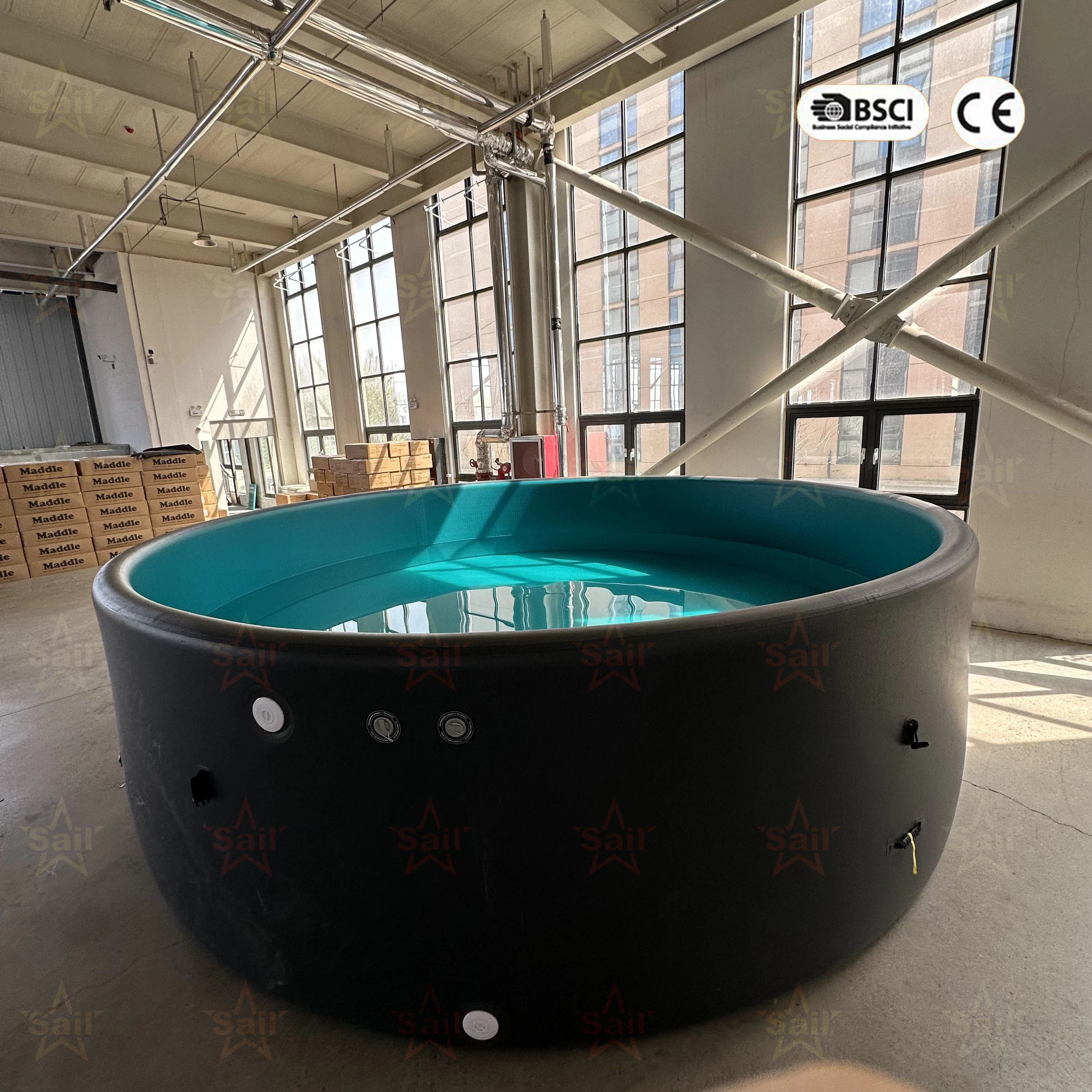 Factory Custom 3m 4m 5m Inflatable Pool Durable Pvc Swimming Pool With Drop Stitch Material Adults Kids