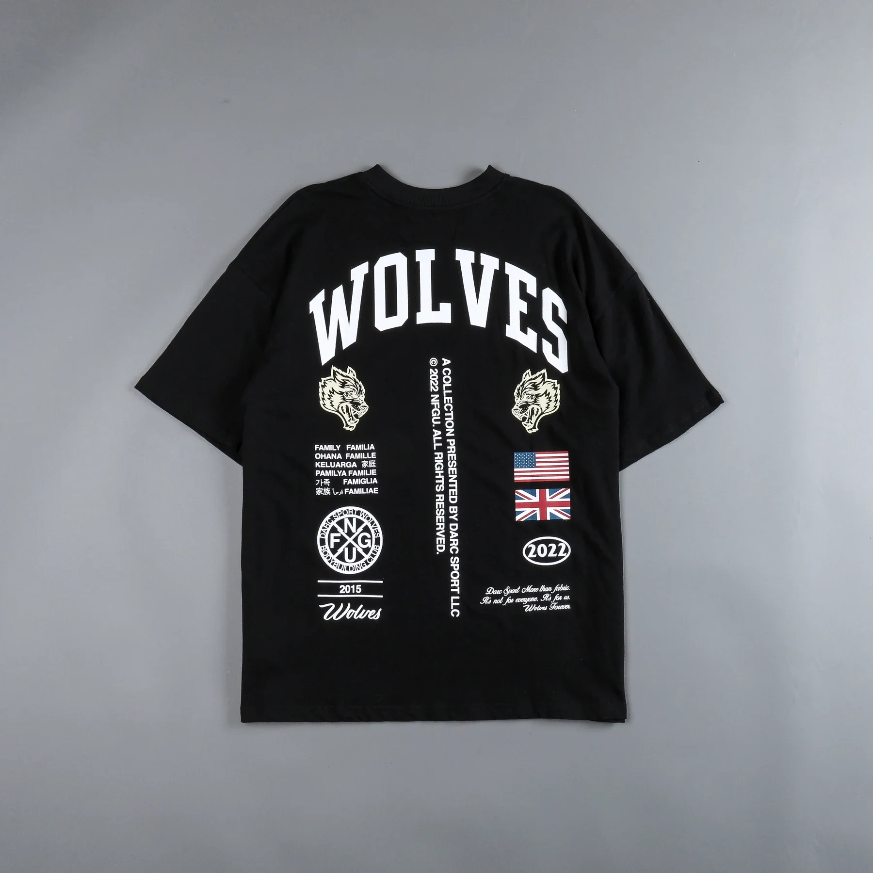 

Wolves FOREVER COLLECTION Classic styles Oversized Tee in Black US SIZE DTG PRINT Shirt CBUM