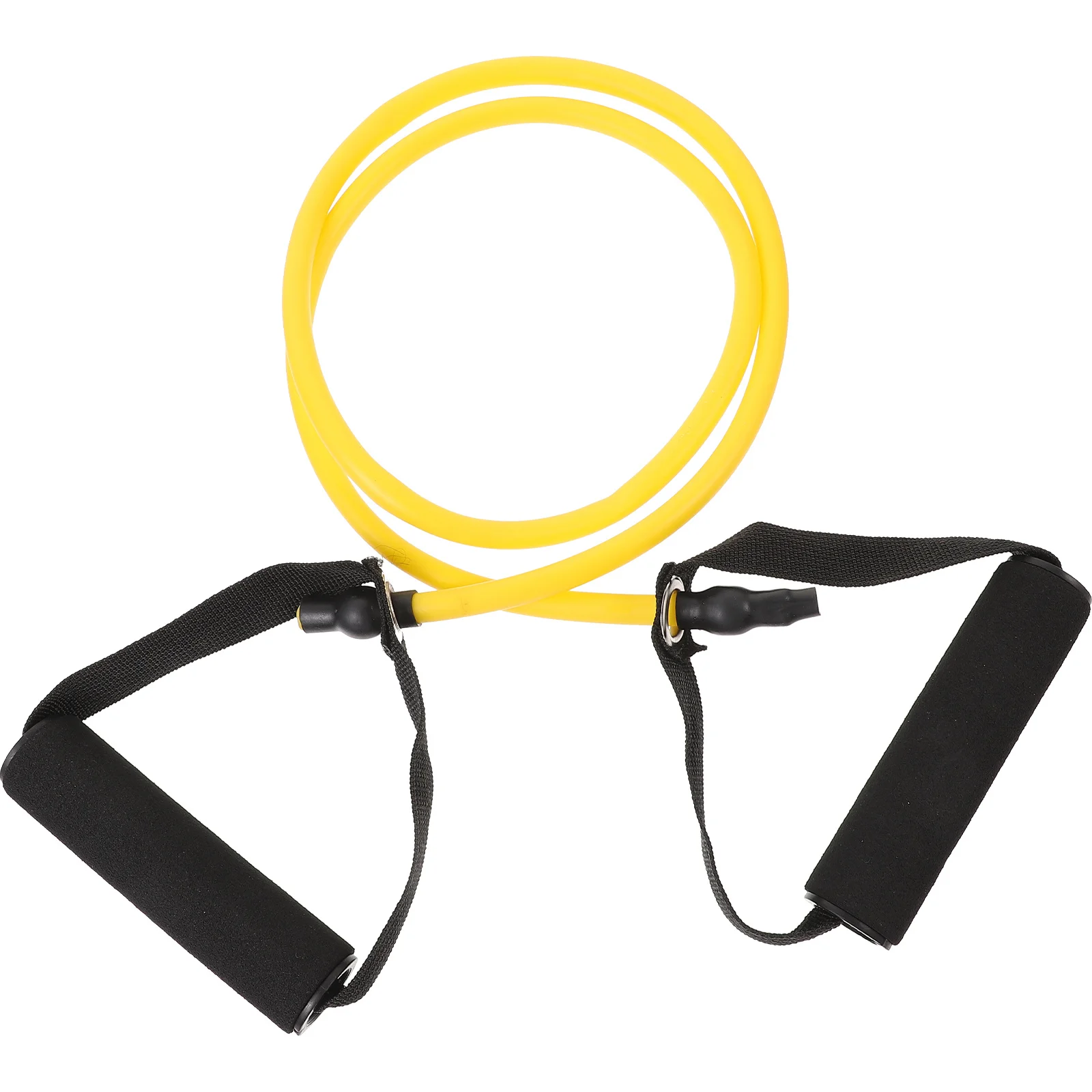 

Yoga Pull Rope Resistance Band Yellow 15 Lbs Soft Handle Exercise Band for Home Gym Training Rehabilitation All Ages