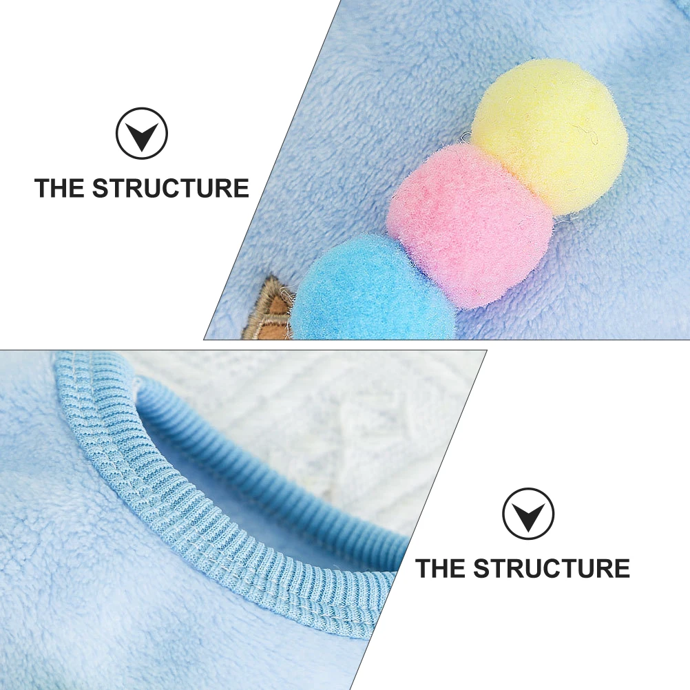 

Pet Dog Warm Clothes Winter Vest Cats Dogs XS Blue Coral Fleece Fashion Puppy Costume Lightweight Comfortable Accessory