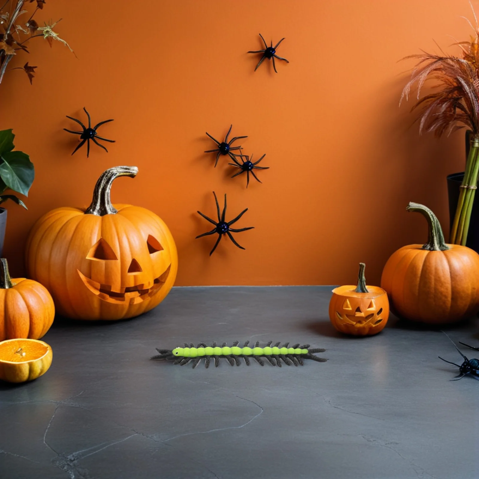 12 قطعة حريش مقلد هالوين المزحة مرنة بسط مخيف زاحف الإجهاد الإغاثة الدعائم هدايا الحفلات المزحة الأدوات