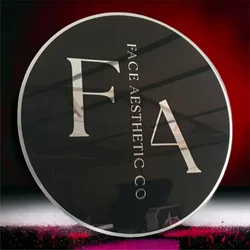 Black Acrylic Logo Sign, Customized with Your Logo Decoration, Office Sign, Business name sign