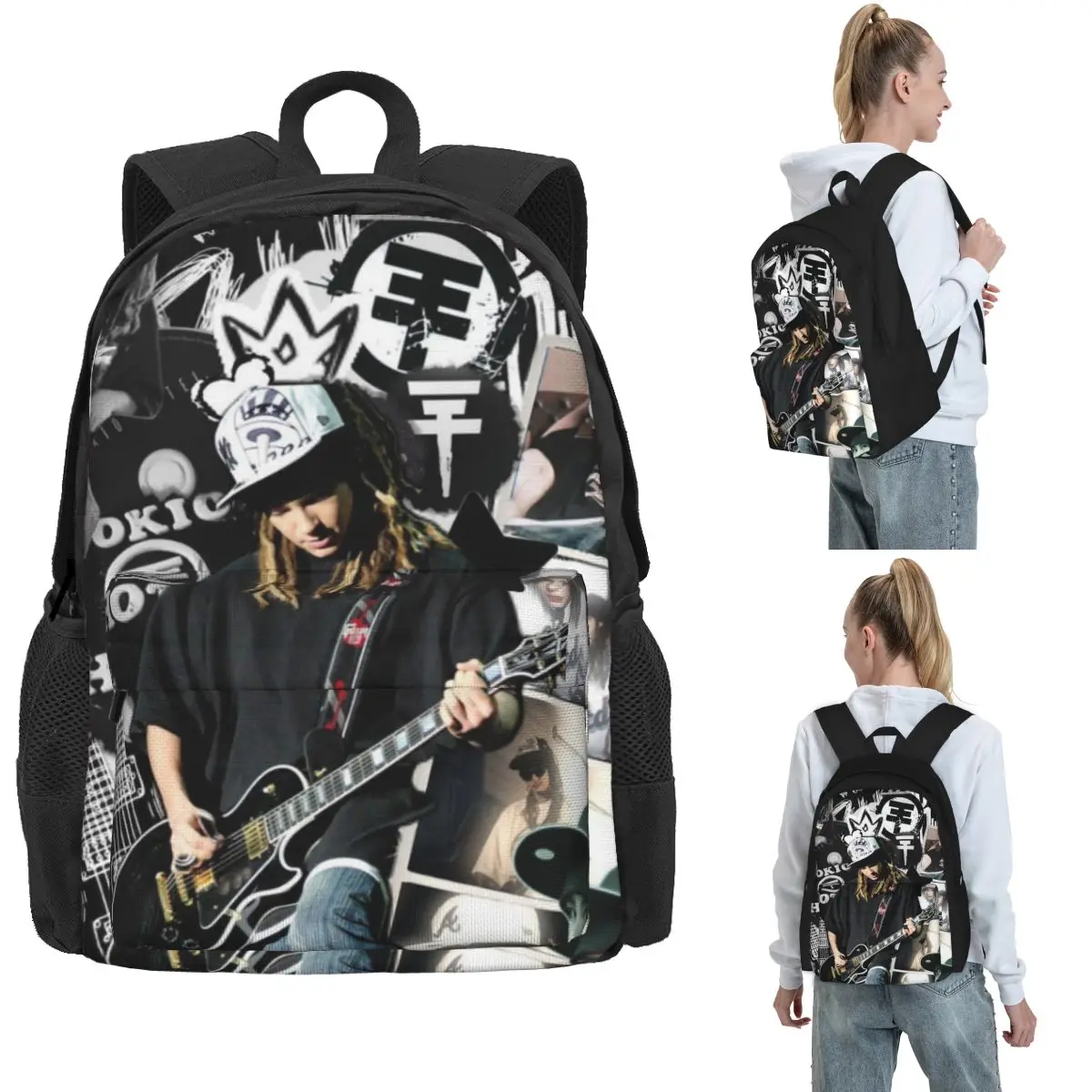 

Рюкзаки для музыкальной группы Tokio Hotel Tom Kaulitz, сумка для книг для мальчиков и девочек, детские школьные сумки большой вместимости, рюкзак для ноутбука, сумка на плечо