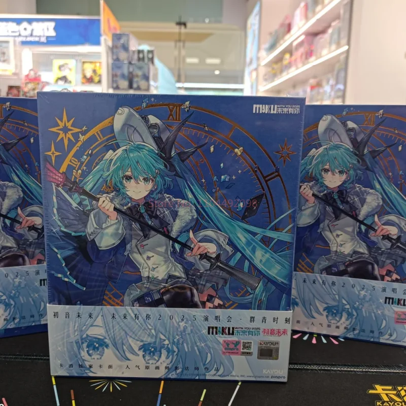 Genuine In Stock KAYOU Hatsune Miku Collectible Cards With You 2025 Ultramarine Moment Animecard Brick Girl Birthday Gifts