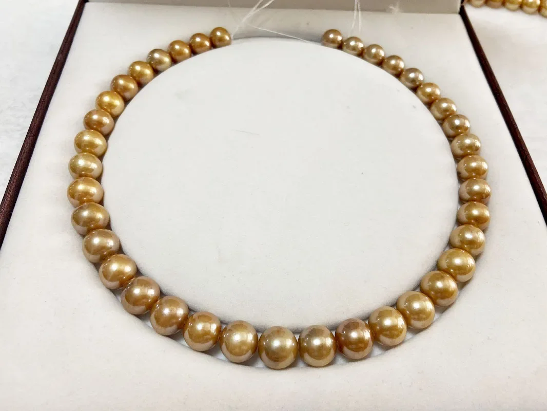 

Huge 11-12mm Pearls Necklace Free Shipping for Women Fine Round Pearls 925 Sterling Silver Jewelry Wedding Party Gift