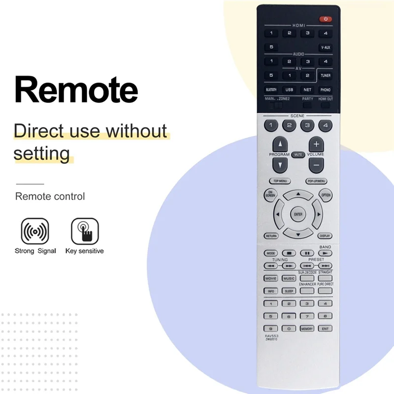 【B89E】RX-A1050 Control remoto de repuesto RAV553 para AVENTAGE ZW695100 RX-V683 RAV542 ZP601700 RX-AS710D receptor AV