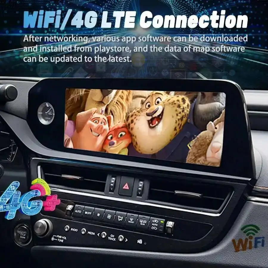 12.3inch For Lexus ES ES300h ES350h ES300 ES330 ES350 2022 Android14 Car Radio Stereo Screen Multimedia Player Carplay GPS Wifi