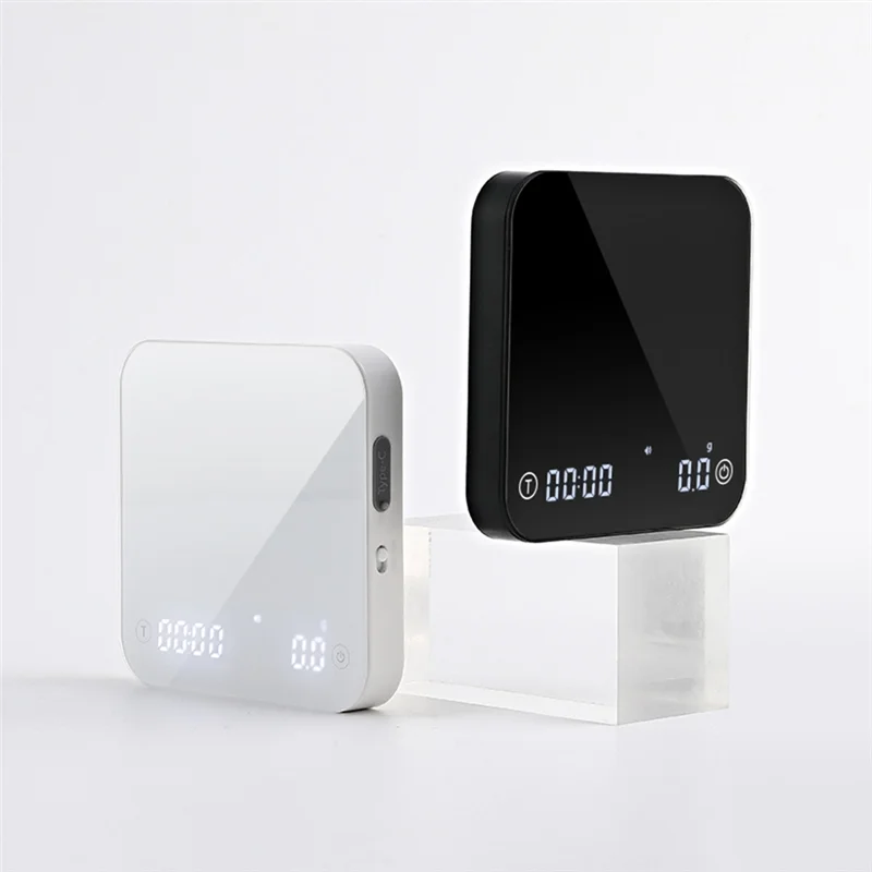 

Coffee Scale , 0.1G Precise Graduation, Portable Pocket Scale Multi-Function Timing Kitchen Scale-AT35
