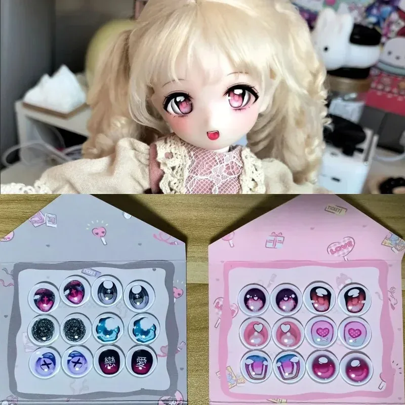 

6pairs Doll's Eye 12/14/16mm Glass Anime Eyeball Bjd Eyes for 1/3 1/4 1/6 Bjd Doll Cartoon Type Cute Doll Accessories Girl Toys