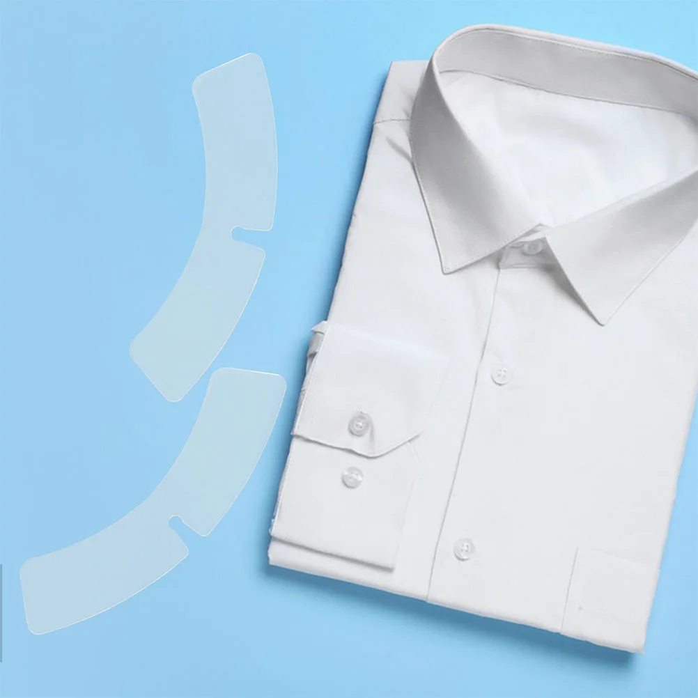 100 Uds. Soportes de cuello de camisa para hombres insertos de soporte de cuello de plástico blanco invisibles duraderos accesorios de la camisa de vestir de viaje