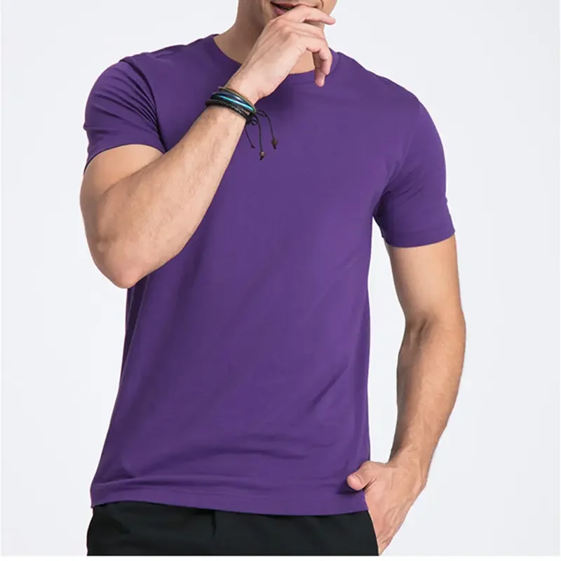 MRMT 100% Cotton T-Shirt Mens New Brand Round Neck Solid Pure Color Short Sleeve Men T Shirt 2024 Size XS-3XL Top Tees For Male