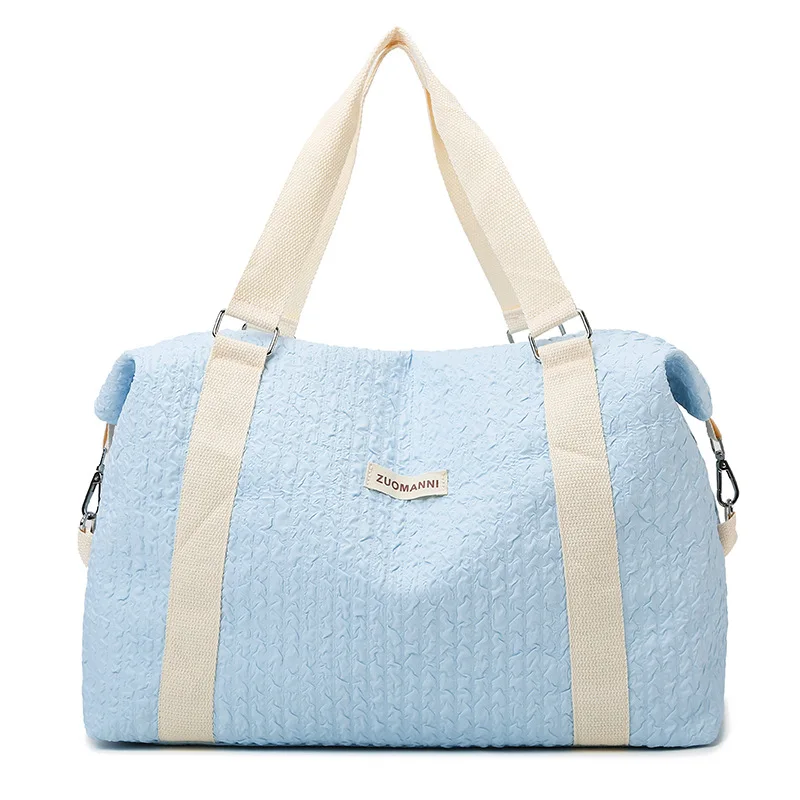 Bolsa de viaje a corto plazo para mujer, bolsa de equipaje de viaje de negocios a la moda de gran capacidad, bolsa de almacenamiento, bolsa de gimnasio para Yoga con separación en seco y húmedo