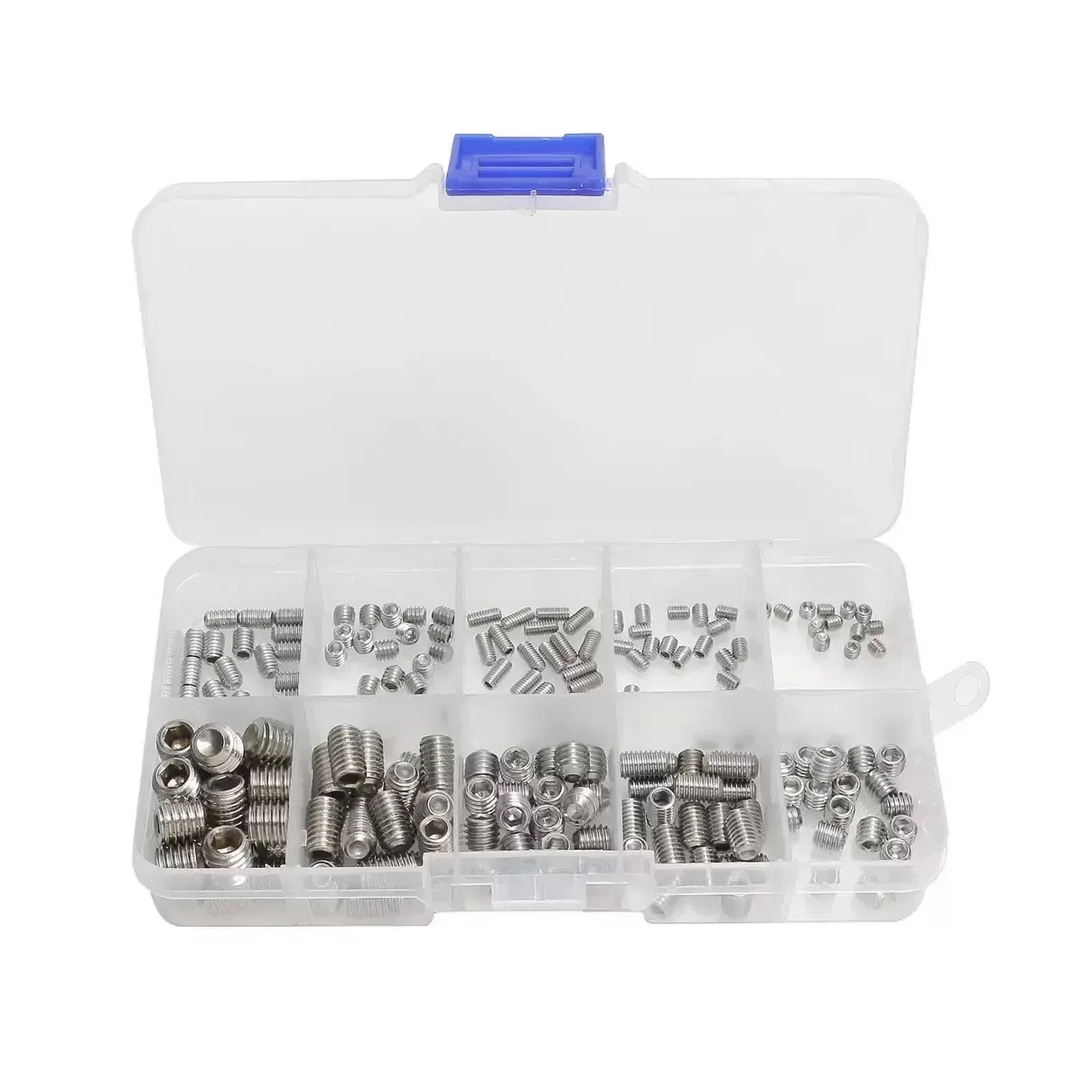 Assortment Kit Grub Screw Cup- Metric M3 M4 M5 M6 M8 Cup Point Grub Screw Set 304 Stainless Steel Socket Head Hex Set Screw